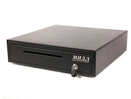  Денежный ящик Мидл 2.0/К  автомат., 410*405*100, черный, большой МИДЛ фото в интернет-магазине Бизнес РОСТ  - торговое оборудование.
